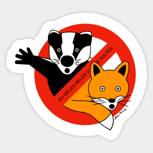 No meles meles vulpes vulpes Sticker